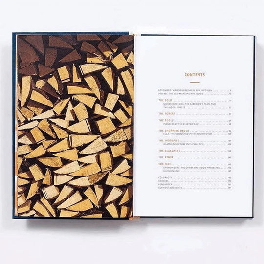 Norwegian Wood - Chopping, Stacking, &amp; Drying Wood The Scandinavian Way Book open with white background
