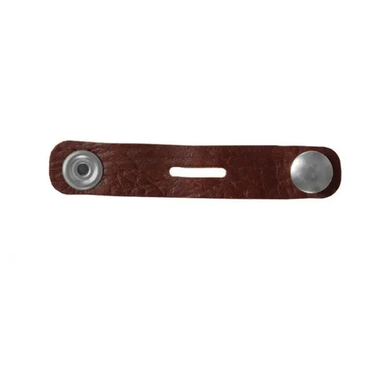 Leather Cord Organizer As Seen From Above On A White Background