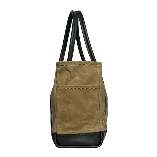 Lake Ontario Highlander Tote Black Trim and Wax Khaki Side