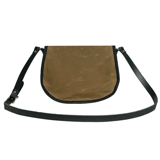 Lake Ontario Medium Shell Purse Black Trim and Wax Khaki Back